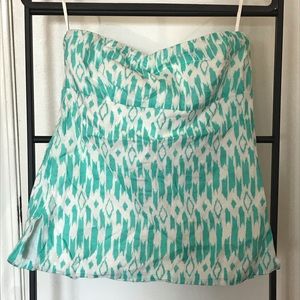 J crew ikat strapless top